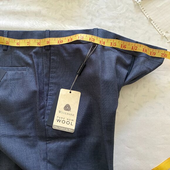 NEW w tags. Angelico Super140's pants Sz34. Regular Fit 100% wool. Made in Italy - Picture 9 of 11